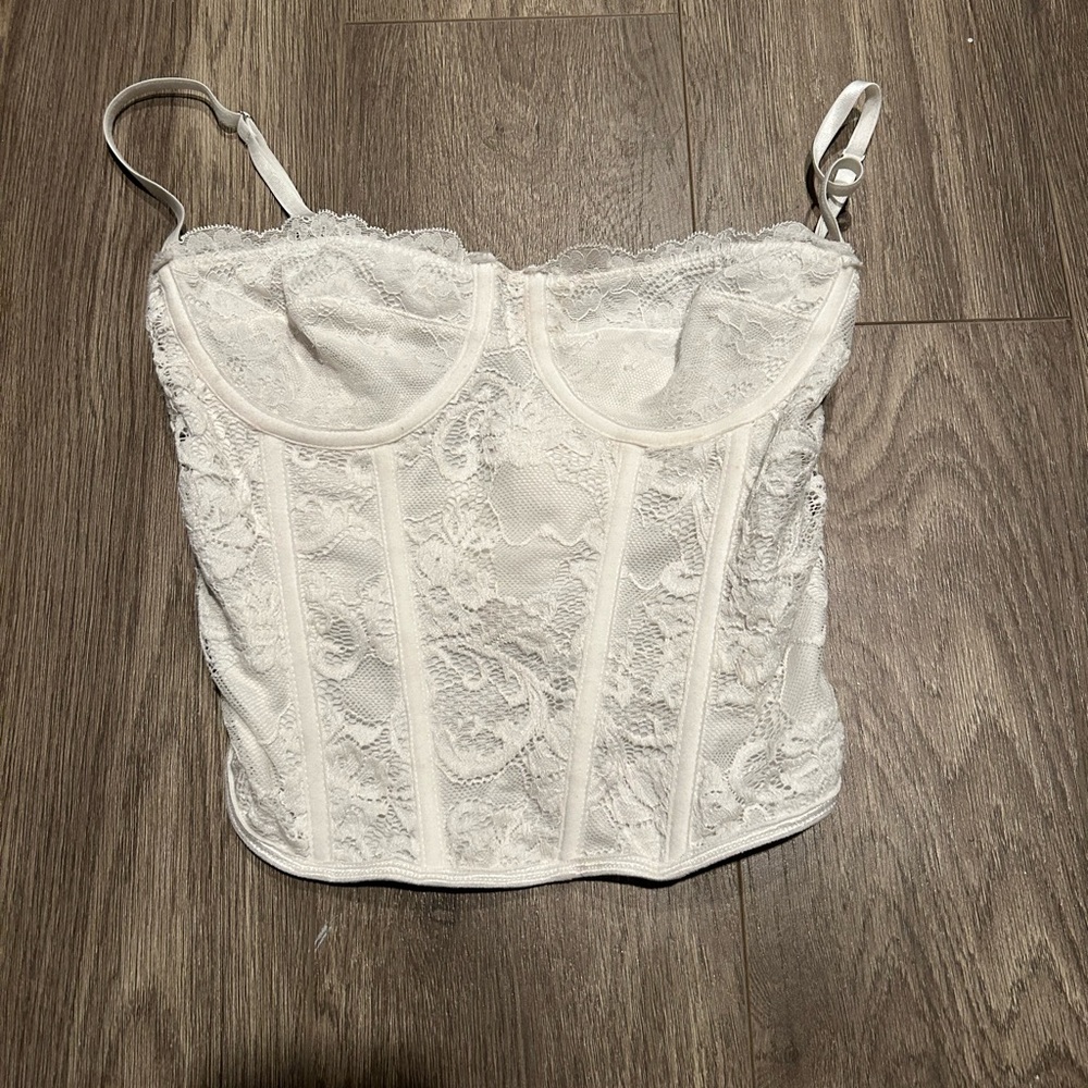 shein white corset size m